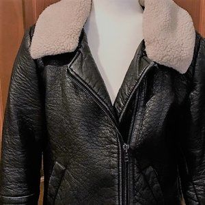 BAGATELLE Women's faux leather moto coat XL